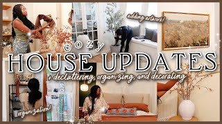 COZY HOUSE UPDATES Decorating Decluttering amp Organizing Motivation Early Fall Decor Ideas 🍂🕯️🍁🧦 [upl. by Bekaj]