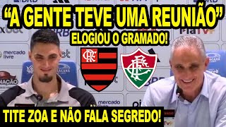 “A GENTE TEVE UMA REUNIÃO” TITE ZOA E NÃO FALOU SEGREDO ELOGIA GRAMADO DO MARACANÃ COLETIVA E [upl. by Inaliel]