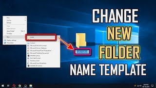 CUSTOMIZE NEW FOLDER NAME TEMPLATE  WINDOWS 10 TIPS amp TRICKS [upl. by Crandale]