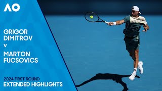 Grigor Dimitrov v Marton Fucsovics Extended Highlights  Australian Open 2024 First Round [upl. by Tobey]