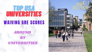 List of USA Universities Waiving GRE Score For MSPhD Applicants  ABCS [upl. by Amaleta]