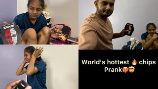 Jolo chips🔥 prank on my sister  epic funny reaction  explore sister prank jolochipprank [upl. by Eelrahc]