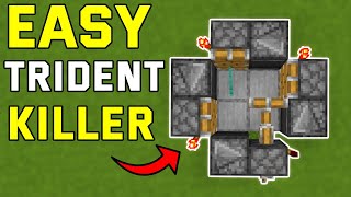 HOW TO MAKE THE EASIEST TRIDENT KILLER Minecraft Bedrock 121 [upl. by Burack]