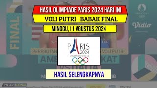 Hasil Babak Final Voli Putri Olimpiade Paris 2024  Perebutan Emas Olimpiade Paris 2024 [upl. by Lamak]