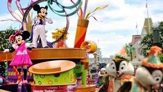 ♥♥ Walt Disney Worlds quotCelebrate A Dream Come Truequot Parade in HD [upl. by Rexfourd608]