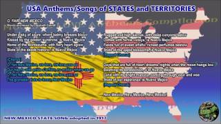 New Mexico State Song O FAIR NEW MEXICO with music vocal and lyrics [upl. by Lleynod]