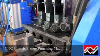 CNC Chassis Flange Punching Machine [upl. by Longley]