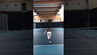 Slice serve curves towards body tennis [upl. by Alison]