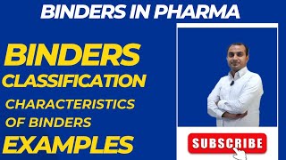 Binders In Pharma  Classification Of Binders  Tablet Binders  Pharma Excipients [upl. by Ianaj]