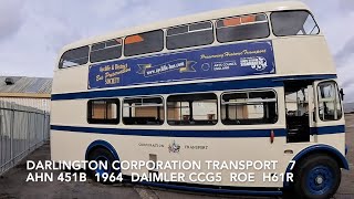 AHN 451B 1964 Daimler Roe preserved Darlington Corporation Transport hop aboard lets take a ride [upl. by Etana]