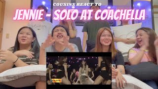 COUSINS REACT TO JENNIE  SOLO AT COACHELLA [upl. by Merlina467]