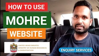 How to use mohre website hindi review in UAE  How to check all services MOHRE in Dubai  TTS [upl. by Selyn]