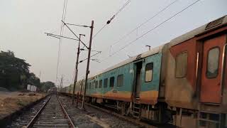 BRC WAP7 Hauled 20923 Tirunelveli Gandhidham Humsafar Exp Skips Bilimora JN [upl. by Billat689]