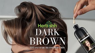 Transform Your Look with Herbishh Dark Brown Color Shampoo  No Damage  Instant Results [upl. by Bonney]