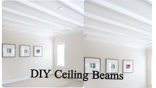 How to Make Easy and Affordable DIY Faux Wood Beams  false ceiling design ideas for bedroom ⚒️🪚✅ [upl. by Isyad425]