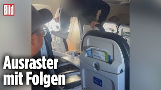 USA Passagier geht im Flieger auf seinen Sitz los [upl. by Maren]