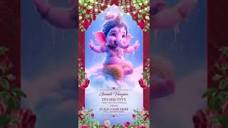 Personalized Ganesh Chaturthi eCard  Ganpati Puja Invitation Video  DI2664 [upl. by Esyli]