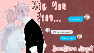 Haiykuu Text  Will You Stay  SemiShira Angst Series Ch 2  FT SemiShira [upl. by Sualokin]