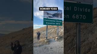 Border football toss from Montana to Idaho montana idaho football throw mom border [upl. by Ro979]