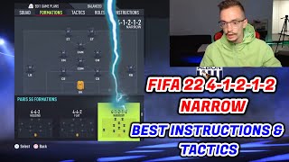 FIFA 22 BEST FORMATIONS 41212 TUTORIAL  BEST TACTICS amp INSTRUCTIONs  HOW TO PLAY 41212 2 [upl. by Eatnohs]