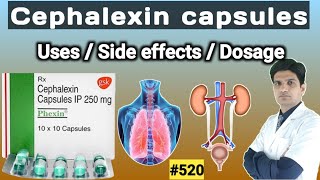 Cephalexin 500mg capsules  Cephalexin capsules ip 500mg hindi uses side effects dose [upl. by Dehnel]