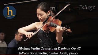 Sibelius Violin Concerto  JiWon Song violin Carlos Avila piano [upl. by Island613]