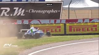 Karel Schulz Crash  2023 French F4  Nogaro [upl. by Benni]