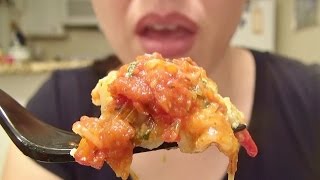 SassEsnacks ASMR GlutenFree Vegetarian Lasagna  Eating Sounds  Mukbang [upl. by Ydospahr]