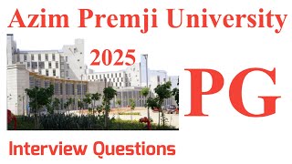 azim premji university । Interview Questions for PG programme। Interview Admission 2024shorts [upl. by Mond85]