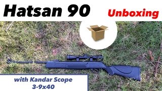 Unboxing Hatsan 90 STG SAS II Gen with Kandar scope 39x40 [upl. by Hobard]