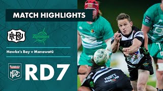 RD 7 HIGHLIGHTS Hawkes Bay v Manawatū Bunnings NPC 2023 [upl. by Pease]