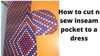 how to sew inseam pocket to a dress [upl. by Mannuela]