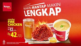 Promo Combo Fire Chicken Sekarang Extra Side Dish Cheesy Cream Soup [upl. by Brose]