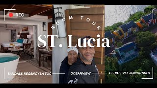 St Lucia Room Tour  Sandals Regency la toc [upl. by Tonie]