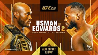 UFC 278 LIVE USMAN VS EDWARDS 2 LIVESTREAM amp FULL FIGHT COMPANION [upl. by Anayaran]