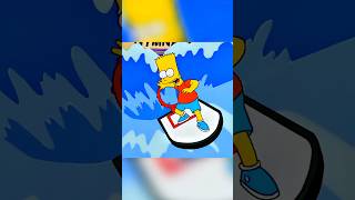 Barts Wild Surfing School Stunt🤣😂 simpsons shorts [upl. by Ynittirb]