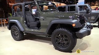 2016 Jeep Wrangler Willys Wheeler  Exterior and Interior Walkaround  2016 Chicago Auto Show [upl. by Rehpotsirahc]