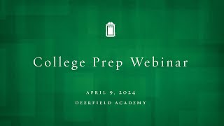 College Prep Webinar 24 [upl. by Milan217]