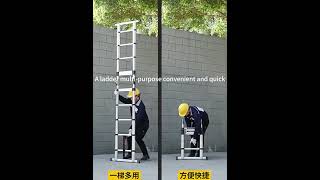 MIDE Roof tent telescopic ladder household single ladder aluminum alloy telescopic ladder wendy [upl. by Gelb595]