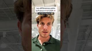 Les différences entre France 🇫🇷 et USA 🇺🇸  Fruits et Légumes 🍒🍑🍌🍊🫘🫛🥜 usa france reels [upl. by Marigolda976]