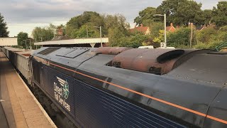 Class 66 Startup  66422 at Wymondham 03082020 [upl. by Gosser]