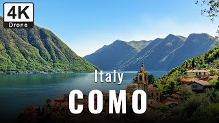 4K drone video and and travel vlog on como city and lake como in Italy  Travel guide [upl. by Ramses]