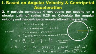 Based on Angular Velocity  Centripetal Acceleration  Problem 2 11thphysics circularmotion jee [upl. by Neirda]