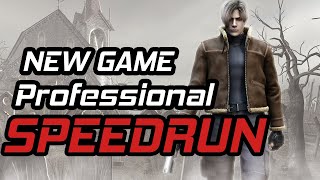 Resident Evil 4 New Game Professional Speedrun in 12608 [upl. by Wiebmer]