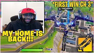 DAEQUAN REACTS To TILTED TOWERS BACK amp LOVE Fortnite Again After FIRST WIN In Chapter 3 FUNNY [upl. by Peers]