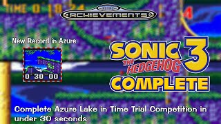 Sonic 3 Complete RetroAchievements New Record in Azure [upl. by Lupee]