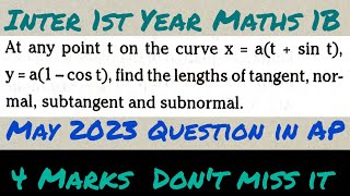 Inter 1st Year Maths 1A Tangents and Normals in telugumaths naresh eclass [upl. by Lybis]