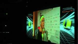 Victoria Azarenka vs Maria Sharapova pre match interview  Porsche Tennis Grand Prix 2012 [upl. by Ande766]