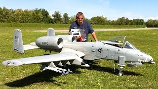 GIANT RC A10 WARTHOG WITH BRRRRT amp FLARE [upl. by Javler57]