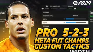 PRO 523 META FUT CHAMPS CUSTOM TACTICS  INSTRUCTIONS FC 24 [upl. by Laurinda]